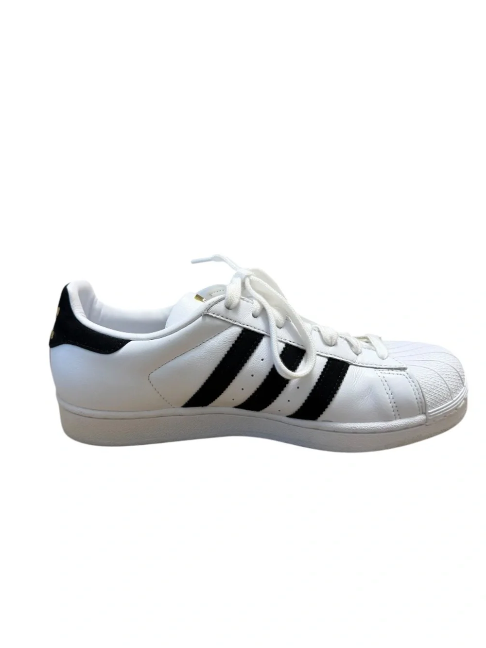 Floral Embroidered Leather Shell Toe Sneakers Adidas Superstar Women's 9